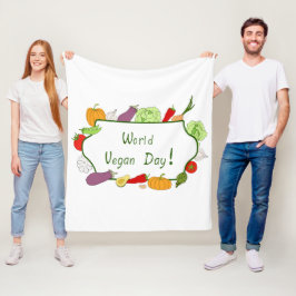 Wereldvegetarisch daglicht fleece deken
