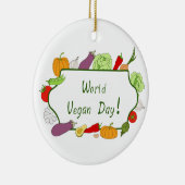 Wereldvegetarisch daglicht keramisch ornament (Rechts)