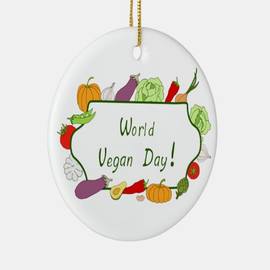 Wereldvegetarisch daglicht keramisch ornament (Rechts)