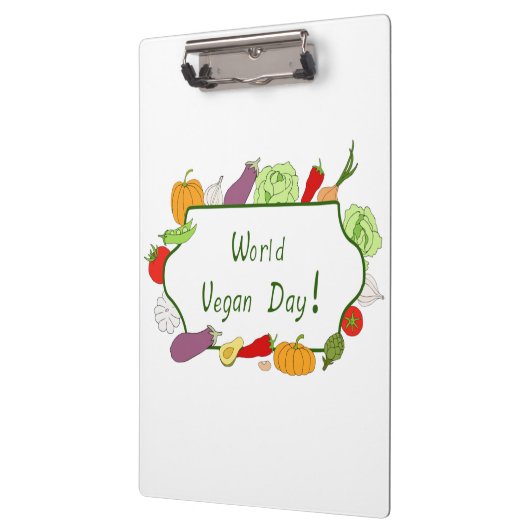 Wereldvegetarisch daglicht klembord (Links)