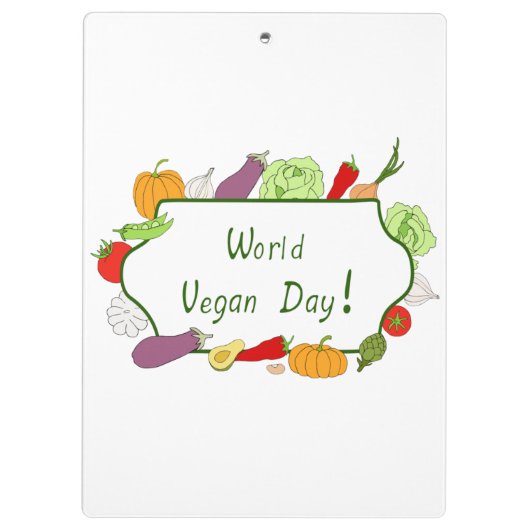 Wereldvegetarisch daglicht klembord (Achterkant)