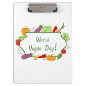 Wereldvegetarisch daglicht klembord (Voorkant)