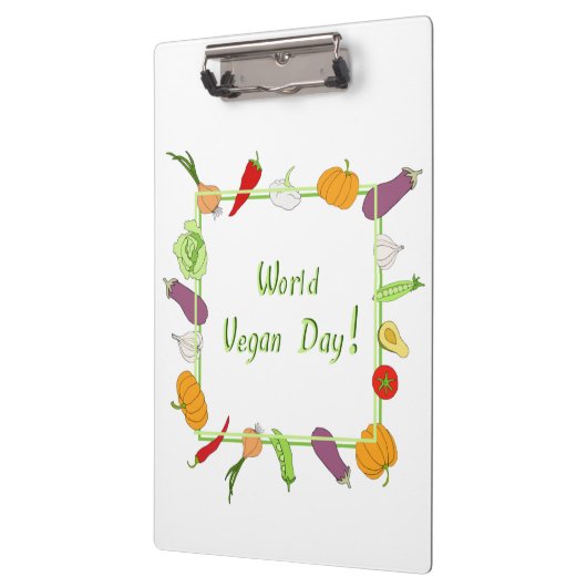 Wereldvegetarisch daglicht klembord (Links)