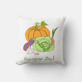 Wereldvegetarisch daglicht kussen