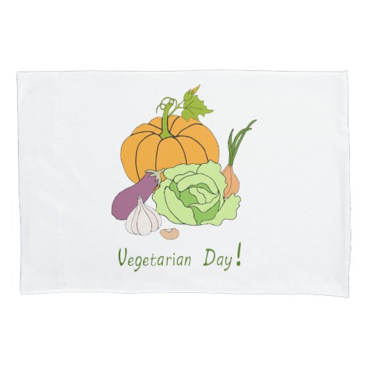 Wereldvegetarisch daglicht kussensloop (Voorkant)