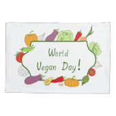 Wereldvegetarisch daglicht kussensloop (Achterkant)