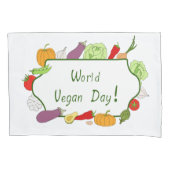 Wereldvegetarisch daglicht kussensloop (Voorkant)