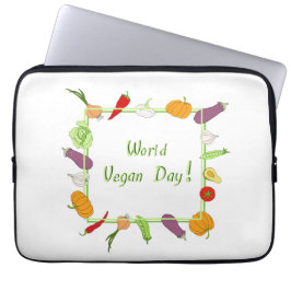 Wereldvegetarisch daglicht laptop sleeve