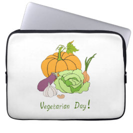 Wereldvegetarisch daglicht laptop sleeve