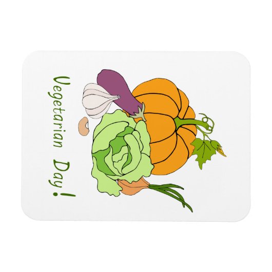 Wereldvegetarisch daglicht magneet (Horizontaal)