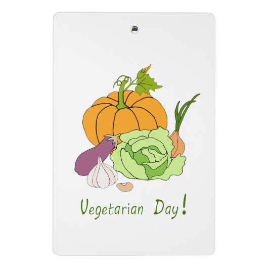 Wereldvegetarisch daglicht mini klembord (Achterkant)