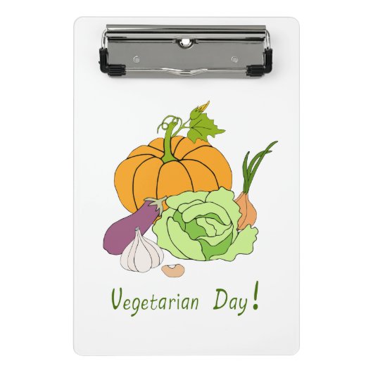 Wereldvegetarisch daglicht mini klembord (Voorkant)