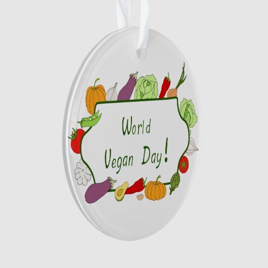 Wereldvegetarisch daglicht ornament (voorkant)