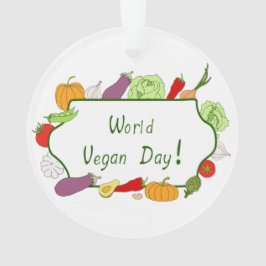 Wereldvegetarisch daglicht ornament