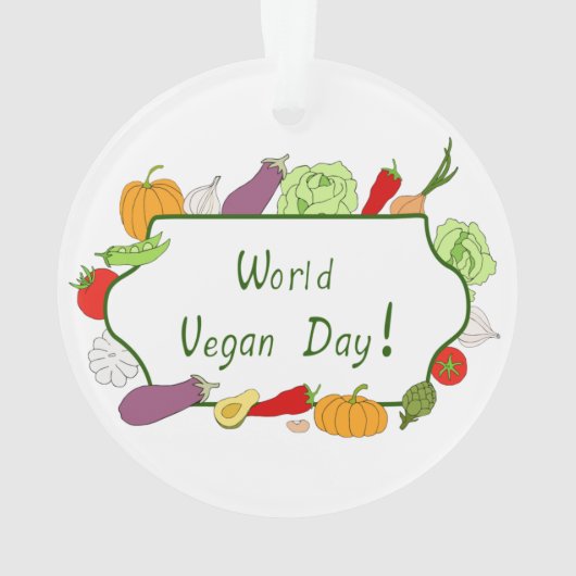 Wereldvegetarisch daglicht ornament (achterkant)