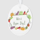 Wereldvegetarisch daglicht ornament (voorkant)