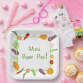 Wereldvegetarisch daglicht papieren bordje (Feest)