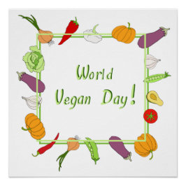 Wereldvegetarisch daglicht perfect poster