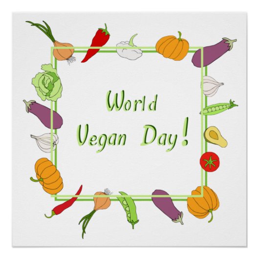 Wereldvegetarisch daglicht perfect poster (Voorkant)