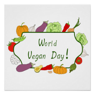 Wereldvegetarisch daglicht perfect poster