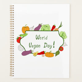 Wereldvegetarisch daglicht planner