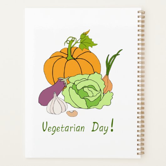 Wereldvegetarisch daglicht planner (Achterkant)