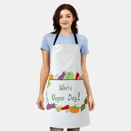 Wereldvegetarisch daglicht schort