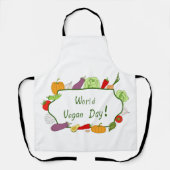 Wereldvegetarisch daglicht schort (Voorkant)