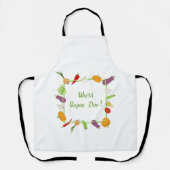 Wereldvegetarisch daglicht schort (Voorkant)