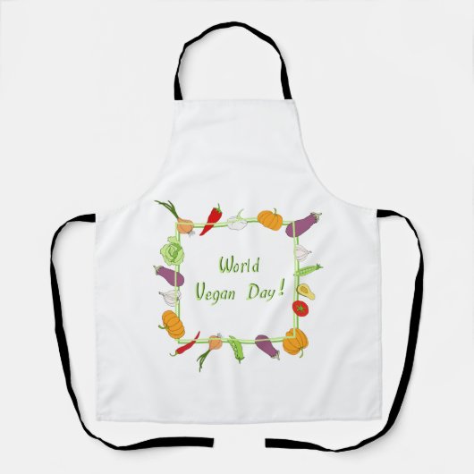 Wereldvegetarisch daglicht schort (Voorkant)