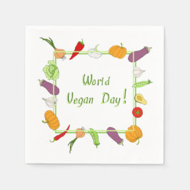 Wereldvegetarisch daglicht servet