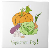 Wereldvegetarisch daglicht tegeltje (Voorkant)