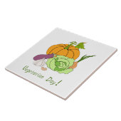 Wereldvegetarisch daglicht tegeltje (Zijkant)