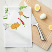 Wereldvegetarisch daglicht theedoek (Quarter Fold)