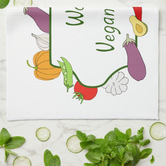 Wereldvegetarisch daglicht theedoek (Gevouwen)