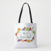 Wereldvegetarisch daglicht tote bag (Voorkant)