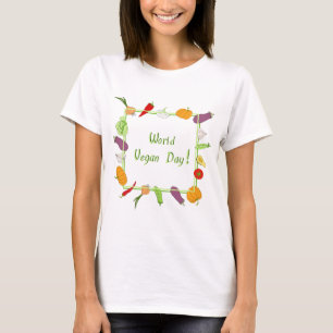 Wereldvegetarische dag minimalistische stoot T-shi T-shirt