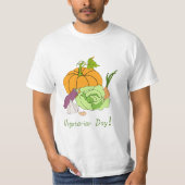 Wereldvegetarische dag minimalistische stoot T-shi T-shirt (Voorkant)