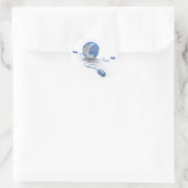 Wereldverbinding Ronde Sticker (Tas)