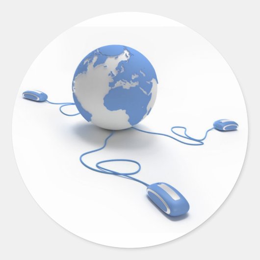 Wereldverbinding Ronde Sticker (Voorkant)