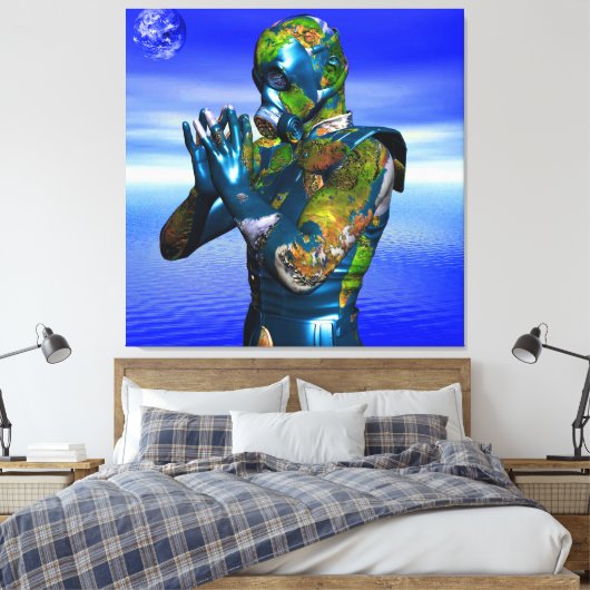 Wereldvervuiling Canvas Afdruk (Insitu (Slaapkamer))