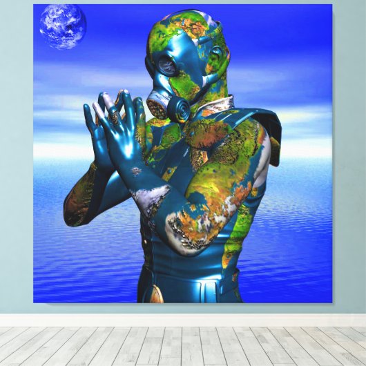 Wereldvervuiling Canvas Afdruk (Insitu (Houten vloer))