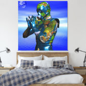 Wereldvervuiling Canvas Afdruk (Insitu (Slaapkamer))