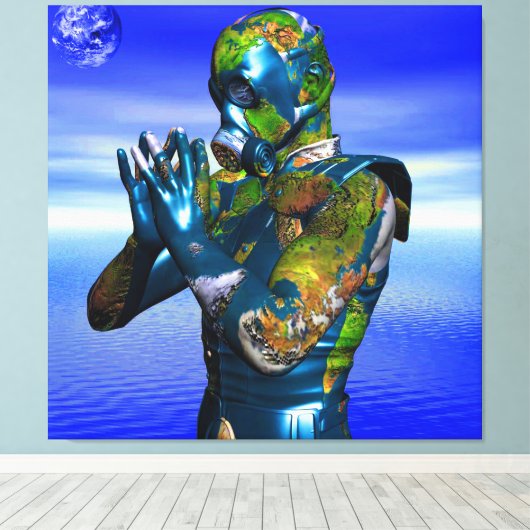 Wereldvervuiling Canvas Afdruk (Insitu (Houten vloer))