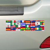 Wereldvlaggen 2010 bumpersticker (Op auto)