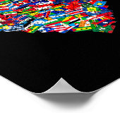 Wereldvlaggen Aarde Dag 1 Poster (Hoek)
