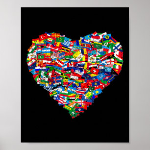 Wereldvlaggen Aarde Dag 1 Poster