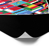 Wereldvlaggen Aarde Dag Poster (Hoek)