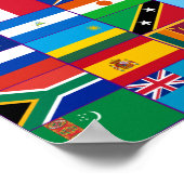 Wereldvlaggen Achtergrond Poster (Hoek)