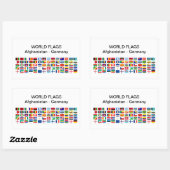 Wereldvlaggen: Afghanistan - Duitsland Rechthoekige Sticker (Vel)